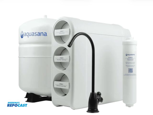 Lot 2-19966 - Aquasana SmartFlow Reverse Osmosis Matte Black Under Sink Water Filter