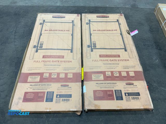 Lot 2-23690 - (2) Adjust-A-Gate Steel Frame Gate Kit Systems for Gates 60-96” Wide and 5’ or Taller, AG60-3R24BG