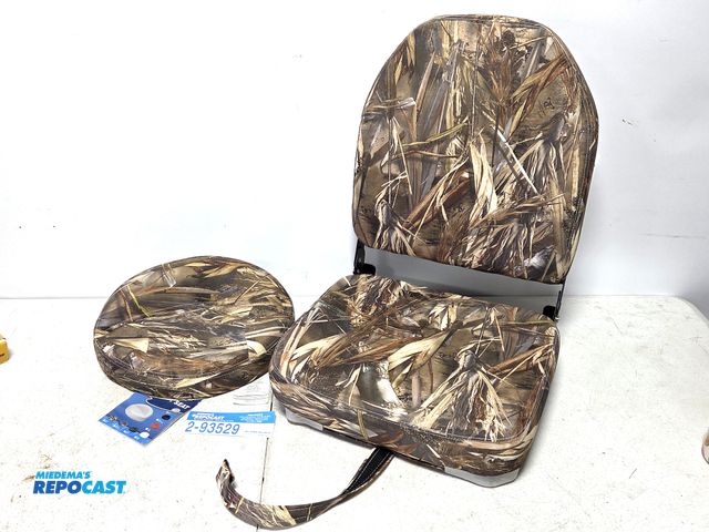 Lot 2-93529 - 2 camouflage boat seats.