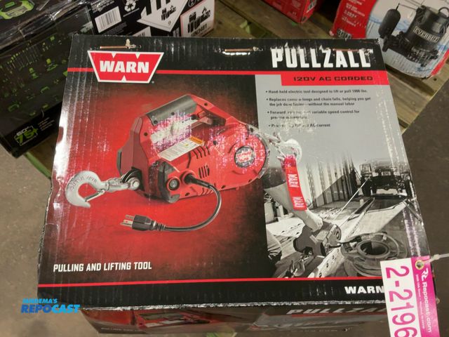 Lot 2-21961 - Warn Pullzall 120V AC Corded Pulling and Lifting Tool, 1,000 lb max capacity, forward and reverse, N...