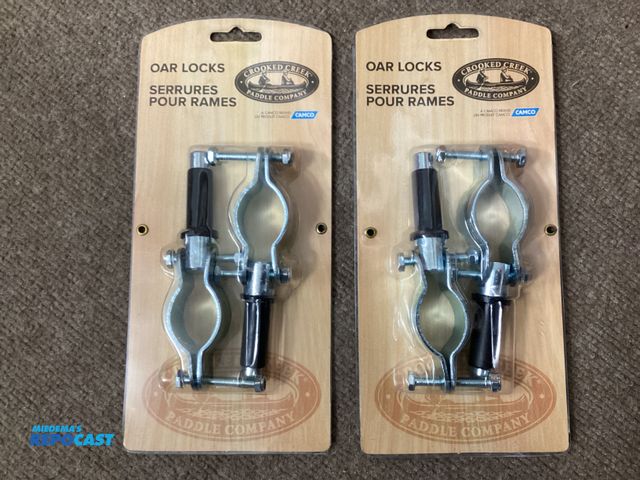 Lot 2-76427 - New Clamp-on Oar Locks by Camco. Two sets. Fits 1/2” or 5/8” with bushing.