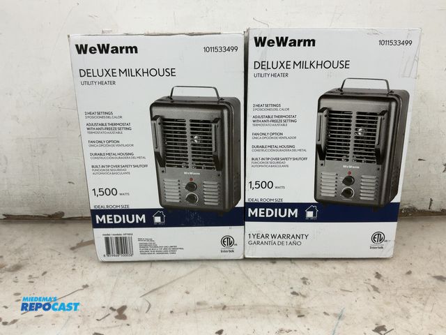 Lot 2-19484 - lot of (2) WeWarm Deluxe Milkhouse Heaters