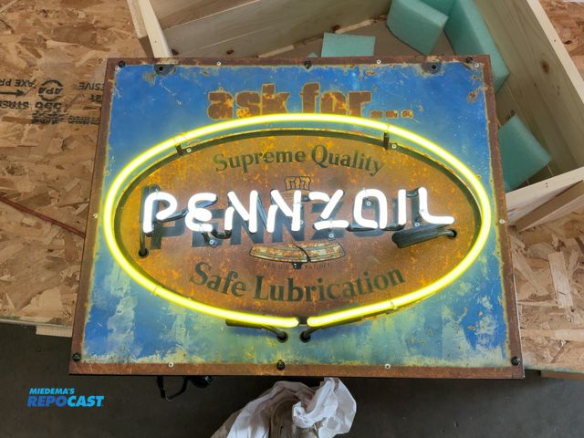 Lot 2-53288 - Vintage Pennzoil LED Neon Sign, 22.5”w x 4”d x 18”h