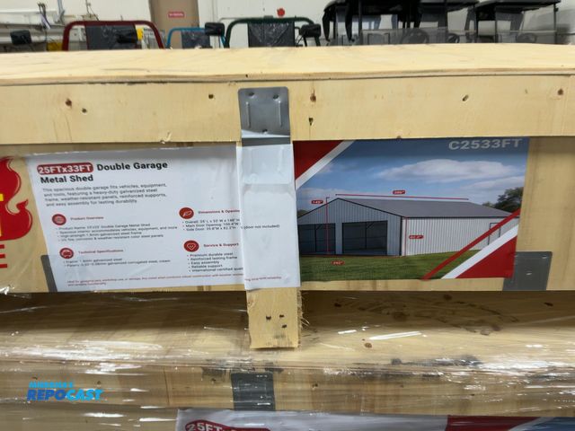 Lot 2-21932 - New SDLANCH 25’ x 33’ Double Garage Metal Shed, Model C2533FT, 292” Wide x 386” Long x 148” Tall Ove...