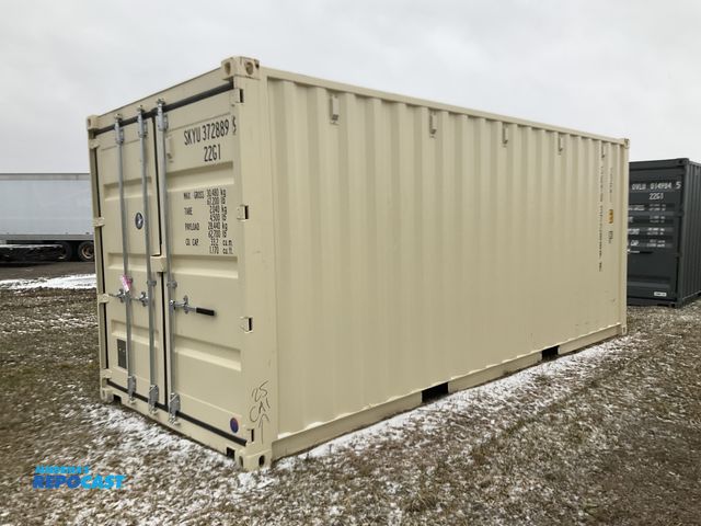 Lot 2-23918 - 2025 20’ Shipping / Storage Container, 8’ wide x 8’ 6” tall, swing doors on one end, wood deck, ring...