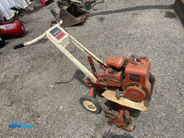 Lot 2-72756 - Used vintage Montgomery Ward rototiller, chain driven, Ward Power Kraft 5 hp. engine. engine turns o...