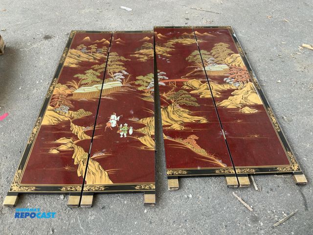 Lot 2-75941 - (2) ornamental house decor screen with measurements of approximately 32.5” x 72”