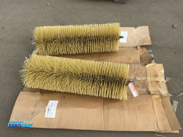 Lot 2-42308 - (2) Unused Sweeper Brushes, brushes measure 16” diameter x 45” wide, shaft is 1.25” diameter x 50” w...