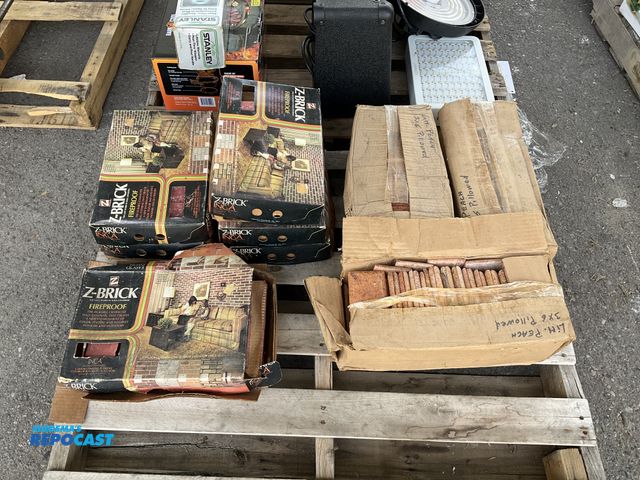 Lot 2-10351 - Boxes of Z-Brick fireproof 2.5”x8” used brick slabs, and Lim peach 3”x6” pillowed slabs brick slabs