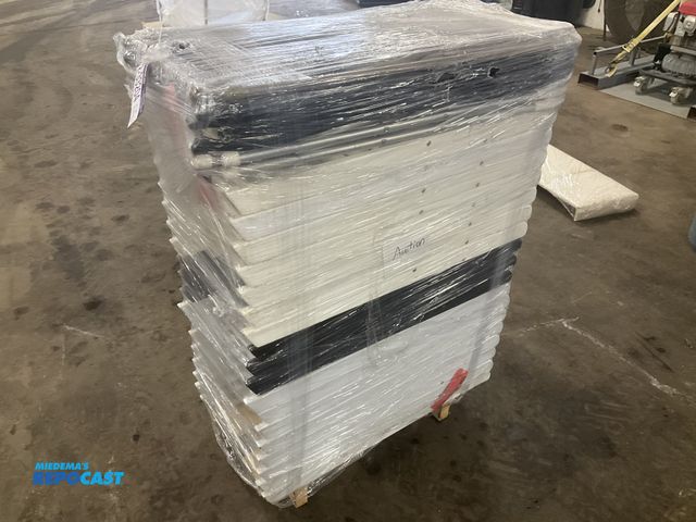 Lot 2-33204 - Lot of used folding chairs, (6) metal frame and (18) wood frame, all have wear and/or damage