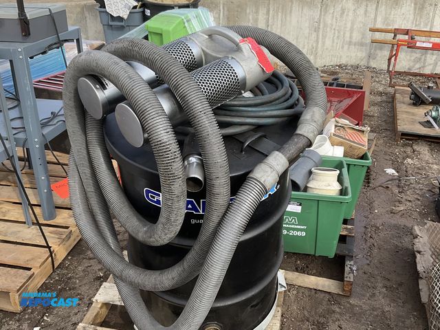 Lot 2-19848 - Gaurdair 55 gallon industrial drum vacuum kit - possible needs basket but works