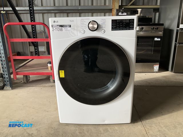 Lot 2-11098 - Scratch & Dent Electric Free Standing LG DLEX4000W Dryer