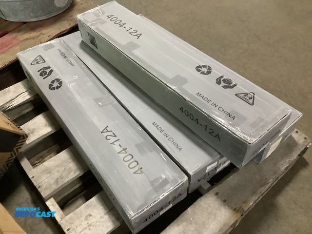 Lot 2-27710 - Black Queen Size Bed Lot of (4) Lakkuri 12” high platform metal bed frame unassembled model 4004-12A