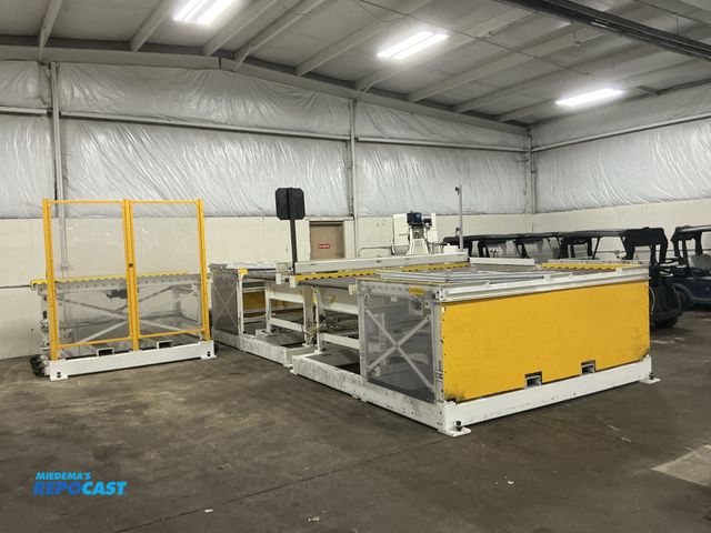Lot 2-30552 - (3) Customer Power Roller Conveyor Units that were used together for a two robot station, includes (...
