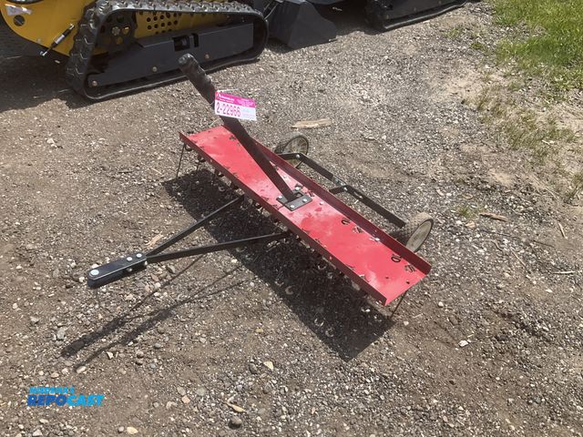 Lot 2-22966 - Tow behind 40” lawn dethatcher, pin hitch, used