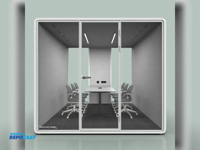 Lot 2-93252 - Therma-Stor Office Cubes with windows - unsure on image after assembled