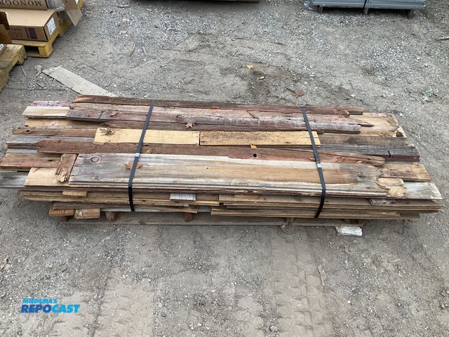 Lot 2-69141 - reclaimed barn wood tongue and grooved 9 layers  31" wide x various lengths