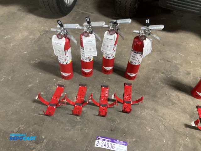 Lot 2-20956 - (4) 2-1/2 lb dry chemical fire extinguishers with wall mount brackets, all were last inspected in 20...