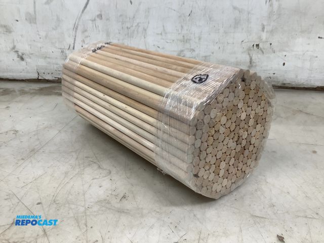 Lot 2-93518 - 200 New Pieces of unfinished maple dowels 3/8” x 12”