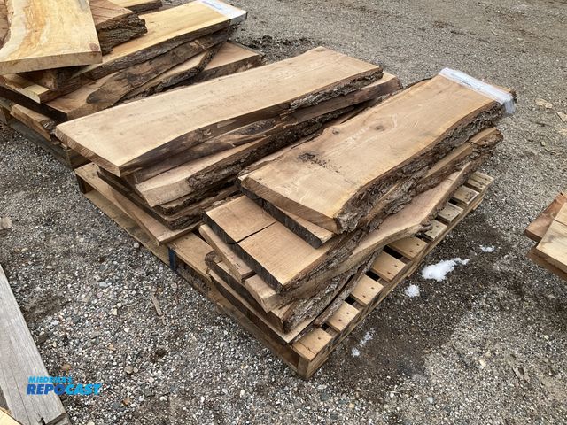 Lot 2-14692 - Skid lot of various Wooden Boards with rough edges approx. 47” x 13” x 2”