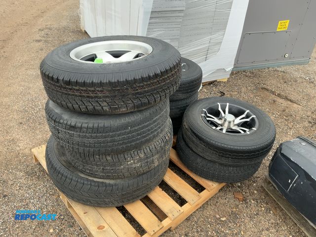 Lot 2-37000 - Skid Lot of Assorted Trailer Tired w/ Rims