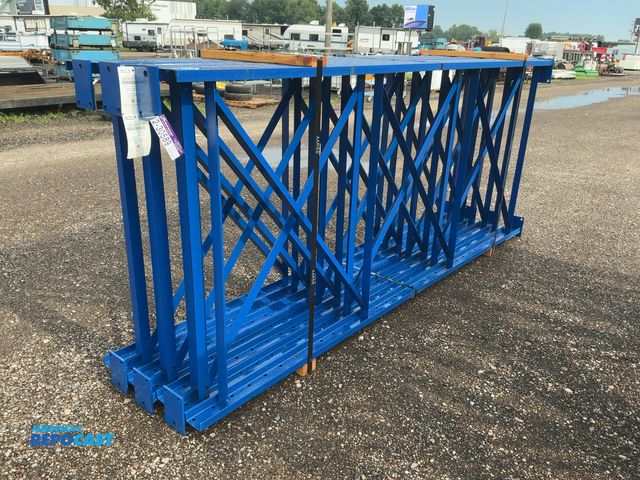 Lot 2-30589 - (7) New Unarco 54"x11' Tall Steel Heavy Duty Structural Pallet Racking Uprights, bolt together style...