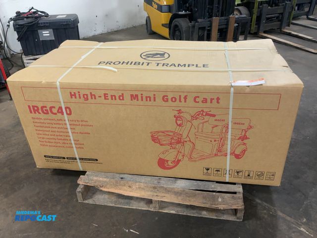 Lot 2-43022 - New SDLANCH IRGC40 3-Wheel Mini Electric Golf Cart / Scooter, 60 Volt, 600 Watt Motor, Three Speed, ...