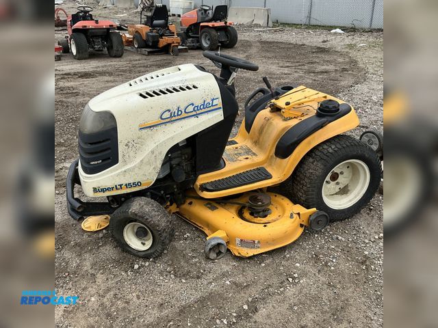 Lot 2-95921 - Cub Cadet Heavy Duty 46" wide mower deck in good condition - complete, 3-blade mower deck w/ mountin...