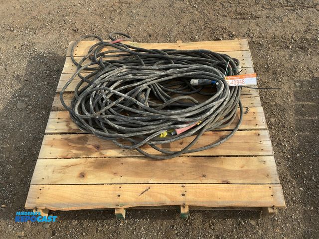 Lot 2-40848 - Skid of assorted used welding leads