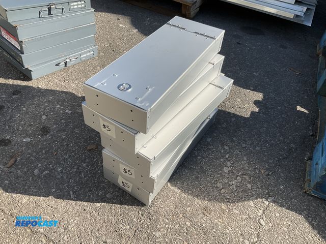 Lot 2-75143 - Lot of (5) Aluminum security boxes, 17"x6"x3", one is missing keys, used condition