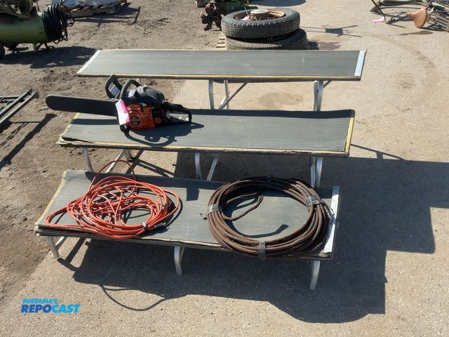 Lot 2-23354 - Lot of (1) Extension Cord, (1) Steel Cable approx. 1/2” thick x 50’, (1) Remington Rebel RM4218N Cha...