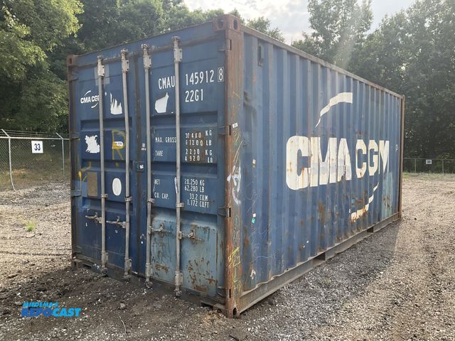 Lot 2-10581 - 20’ Shipping/Storage Container 1,172 cu.ft. Metal Stackable Lockable Shipping Container