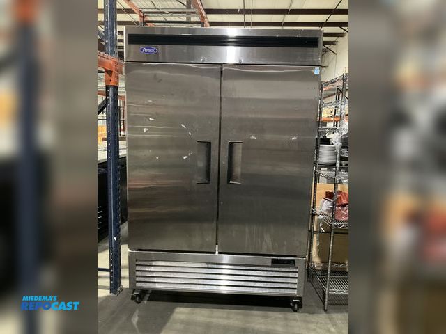 Lot 2-55044 - Atosa MBF8503GR Stainless Steel Commercial Freezer Atosa stainless steel 2-door commercial “BOTTOM M...