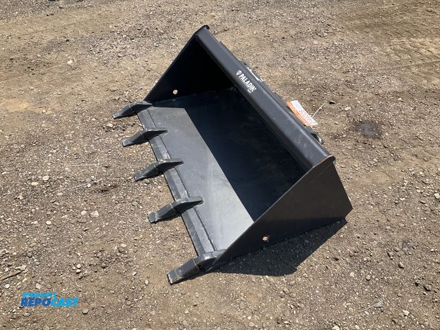 Lot 2-44009 - New old stock Paladin 42” bucket with teeth for a mini skid steer, welded on cutting edge, mini skid...