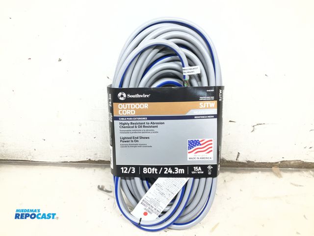 Lot 2-73550 - USA Made Southwire 12/3 x 80’ Heavy Duty Extension Cord