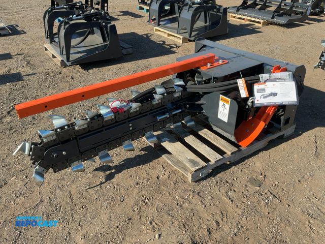 Lot 2-43827 - New Wolverine Model TCR-12-48H Trencher Skid Steer Attachment, 48" max trench depth, 15-20 GPM, Univ...