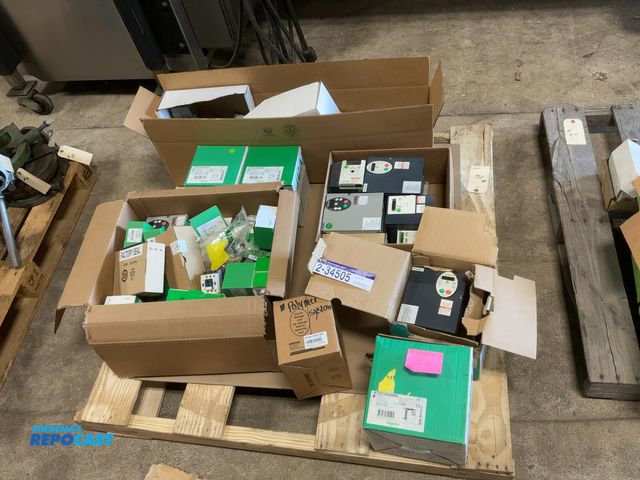 Lot 2-34505 - Skid of Assorted Electrical Cabinet Components, most new, includes Automation Direct Model GS2-10P5 ...