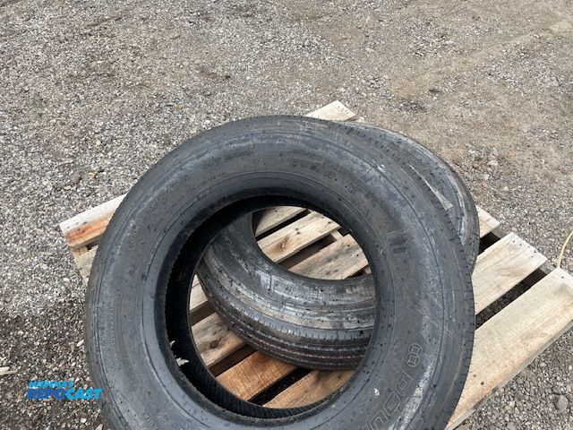 Lot 2-72723 - 2 new Double Coin tires, 215/75R17.5