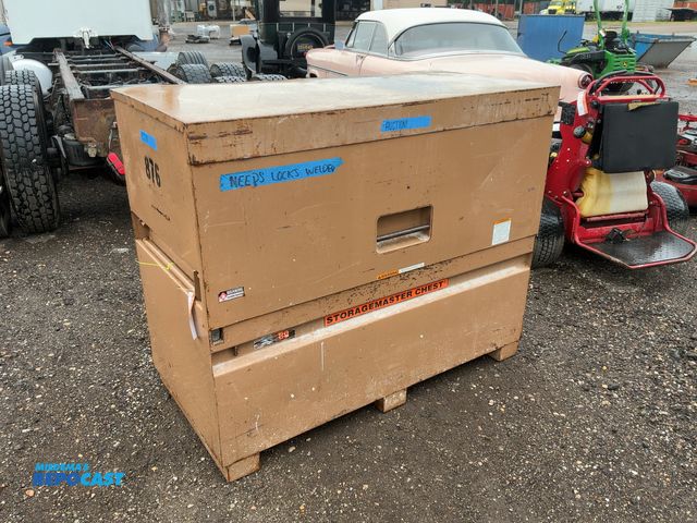 Lot 2-44747 - Used Knaack Model 89 Storagemaster Chest, Forkable, handles on both sides, approx. 61”x31”x50” tall