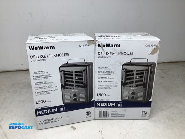 Lot 2-79384 - lot of (2) WeWarm Milkhouse Deluxe Heaters