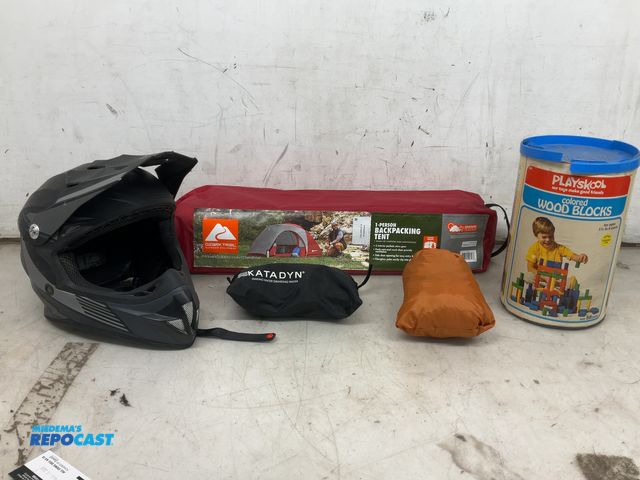 Lot 2-18672 - Lot of miscellaneous items including Katadyn water filter, Ozark Trail 1-person backpacking tent, ch...