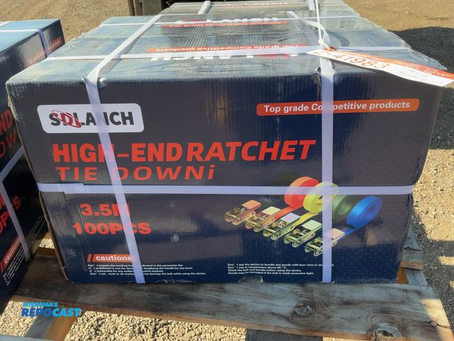 Lot 2-41983 - Lot of (100) New SDLANCH 1” Wide Straps with Ratchets Attached, 3.5 Meter Long, for looping around i...