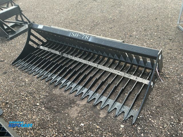 Lot 2-21070 - New Chery Industrial 78" Rock Bucket Skid Steer Attachment, Universal Quick Attach, Approx. 3” Tine ...