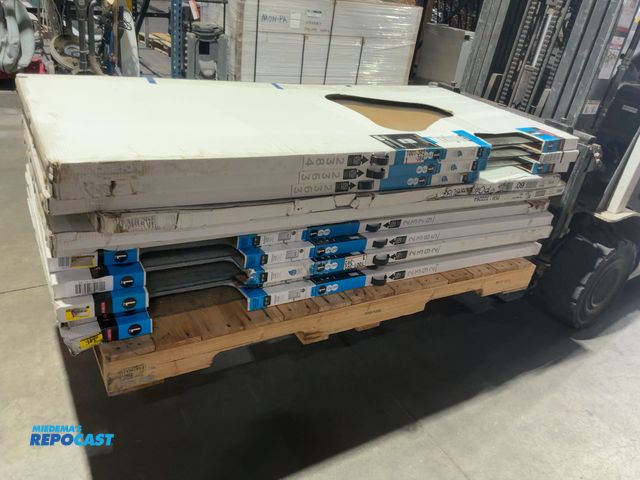 Lot 2-92728 - Pallet of 11 New Glass Shower Doors