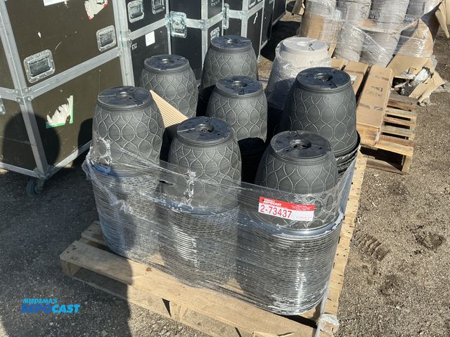 Lot 2-73437 - approx. 350 12" flower pots, brown and tan, no hangers.