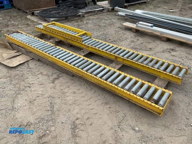 Lot 2-62883 - (2) 12" wide x 10' long roller conveyors