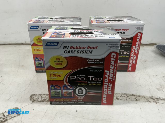 Lot 2-19645 - 3 Camco RV/Marine Pro-Tec Rubber Roof Care System, Cleaner and Protectant