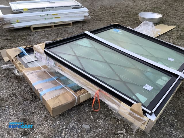 Repocast.com - Lot 2-TBD - Skid lot of (1) Jeld Wen black frame Diamond ...