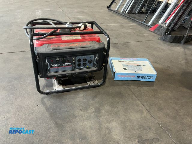Lot 2-15308 - Predator 4000 Watt MAX Gas Generator with Wheel Kit