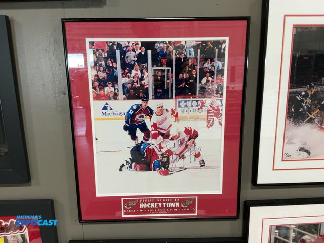 Lot 2-53306 - Framed “Fight Night in Hockeytown” Darren McCarty vs. Claude Lemieux Autographed Picture